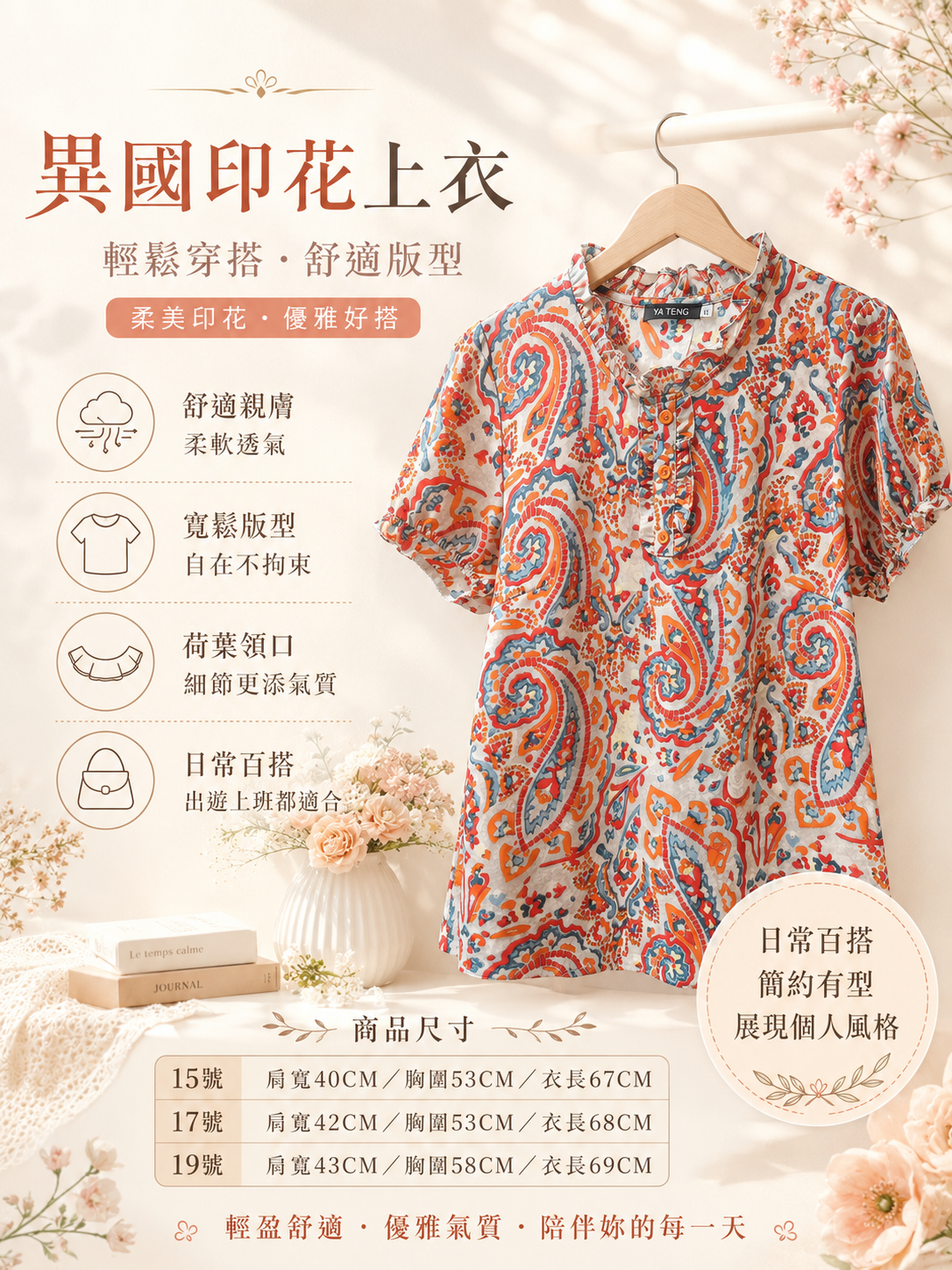 異國印花上衣