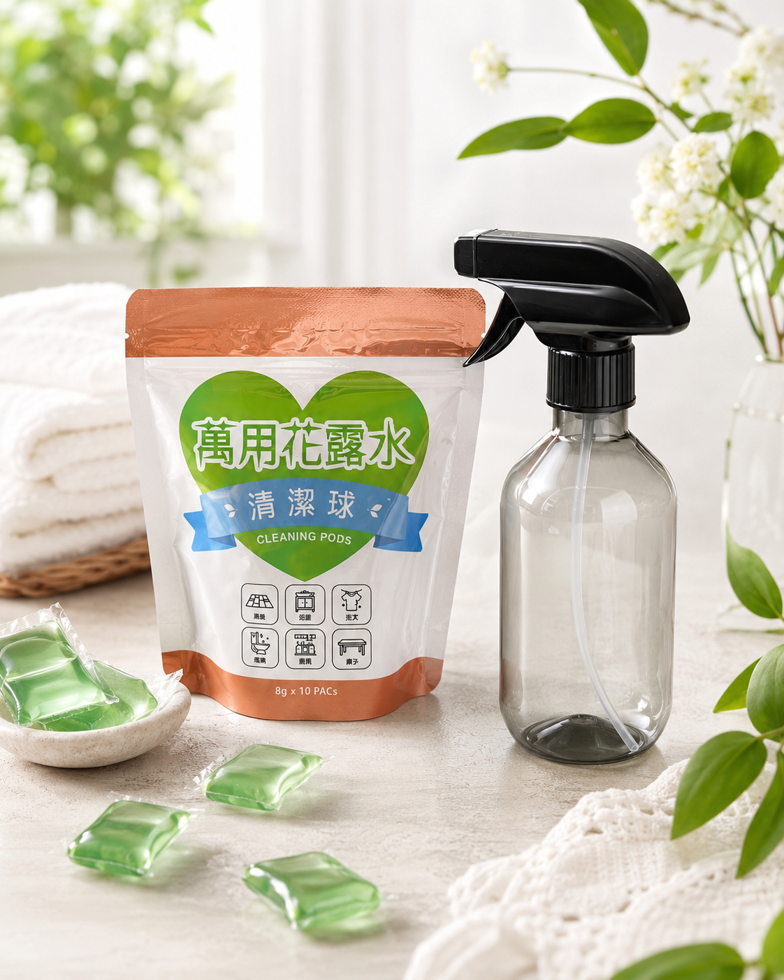 萬用花露水清潔球５包組